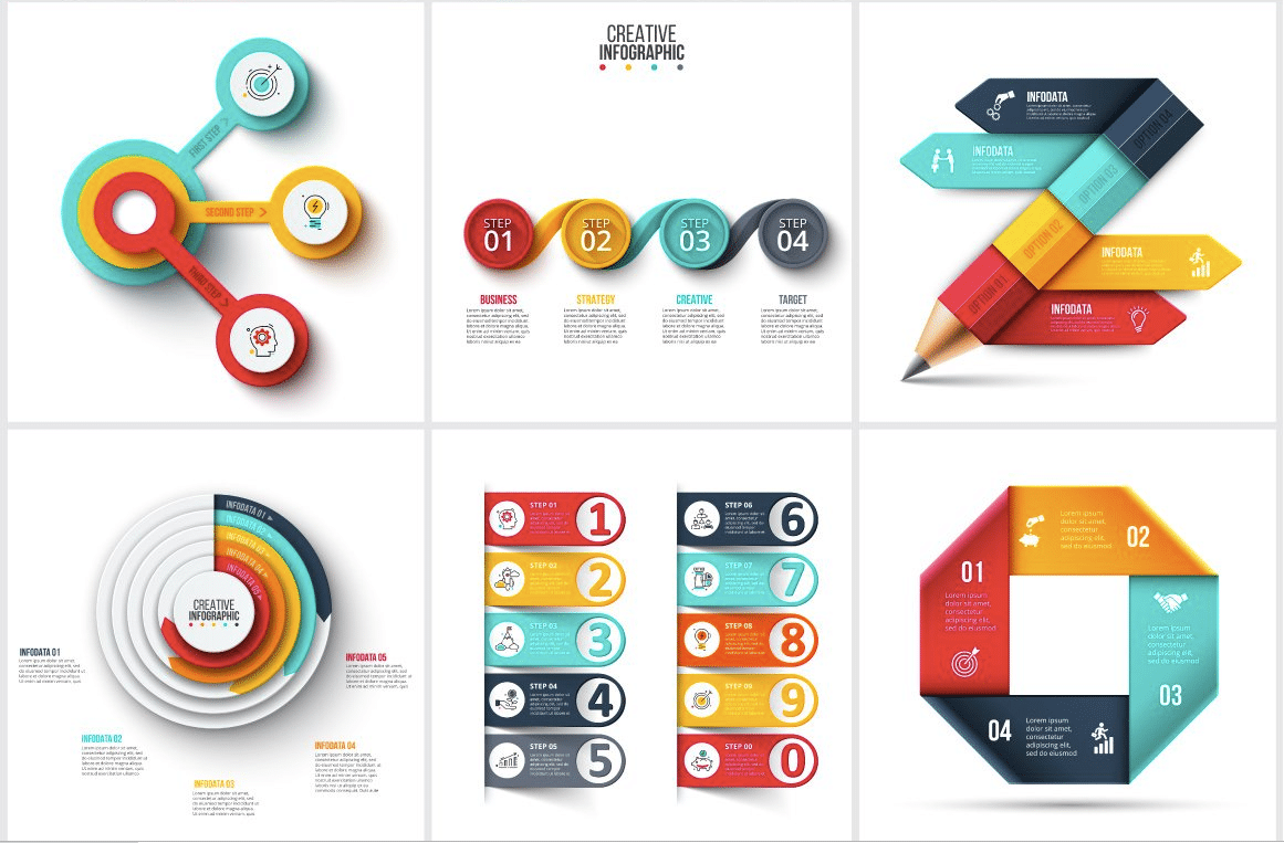 Set de templates para infografías /// El blog de aleare.design