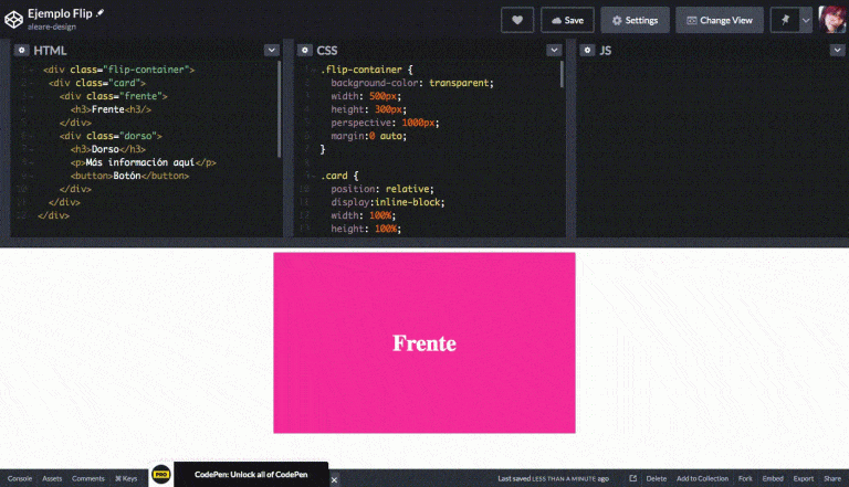 Cómo hacer un flipcard con HTML y CSS